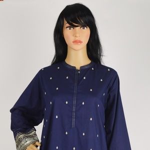 2 Pc Embroidered Cambric Outfit, Pakistani Women Dress